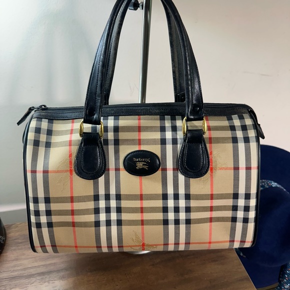 Burberry Tan and Black Plaid Satchel - Picture 1 of 10